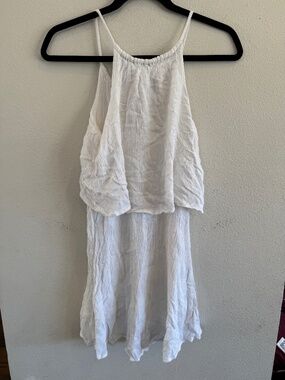 Splendid White Textured Sleeveless Dress XS